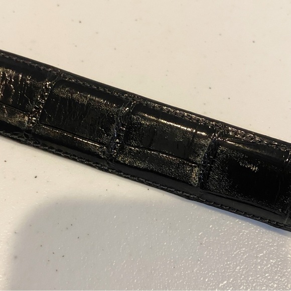 FLEMING OF BUCKHEAD Genuine Alligator Leather Belt Black 43 - Picture 14 of 14